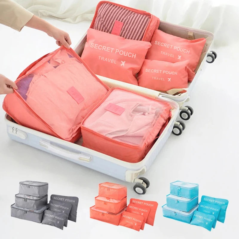 Organisateurs de Valise x6 – Sacs de Rangement Voyage Imperméables