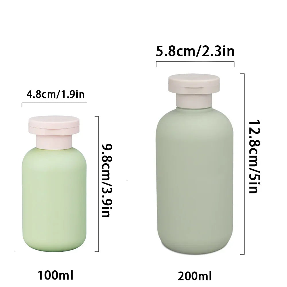 Flacons de Voyage Rechargeables – Lot de 3 avec Pompe (100ml / 200ml)