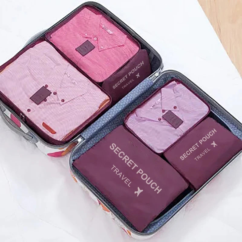 Organisateurs de Valise x6 – Sacs de Rangement Voyage Imperméables