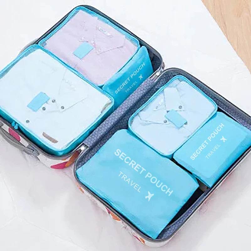 Organisateurs de Valise x6 – Sacs de Rangement Voyage Imperméables