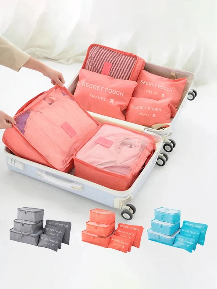 Organisateurs de Valise x6 – Sacs de Rangement Voyage Imperméables