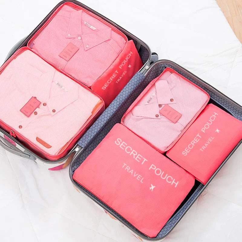 Organisateurs de Valise x6 – Sacs de Rangement Voyage Imperméables