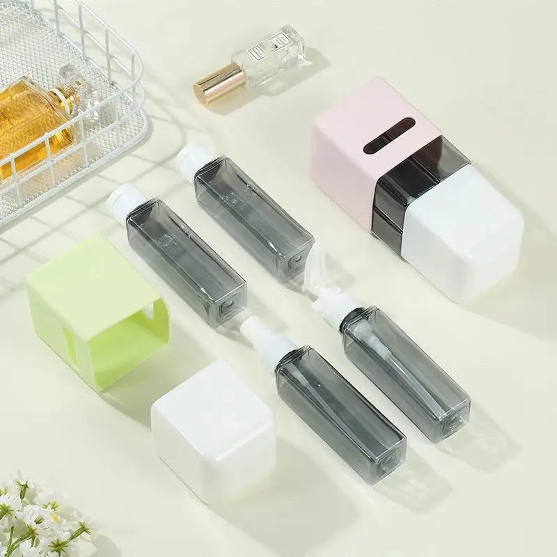 Set 4 Flacons de Voyage Compacts – Rechargeables & Anti-Fuite