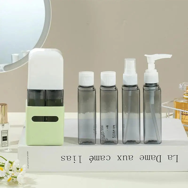 Set 4 Flacons de Voyage Compacts – Rechargeables & Anti-Fuite