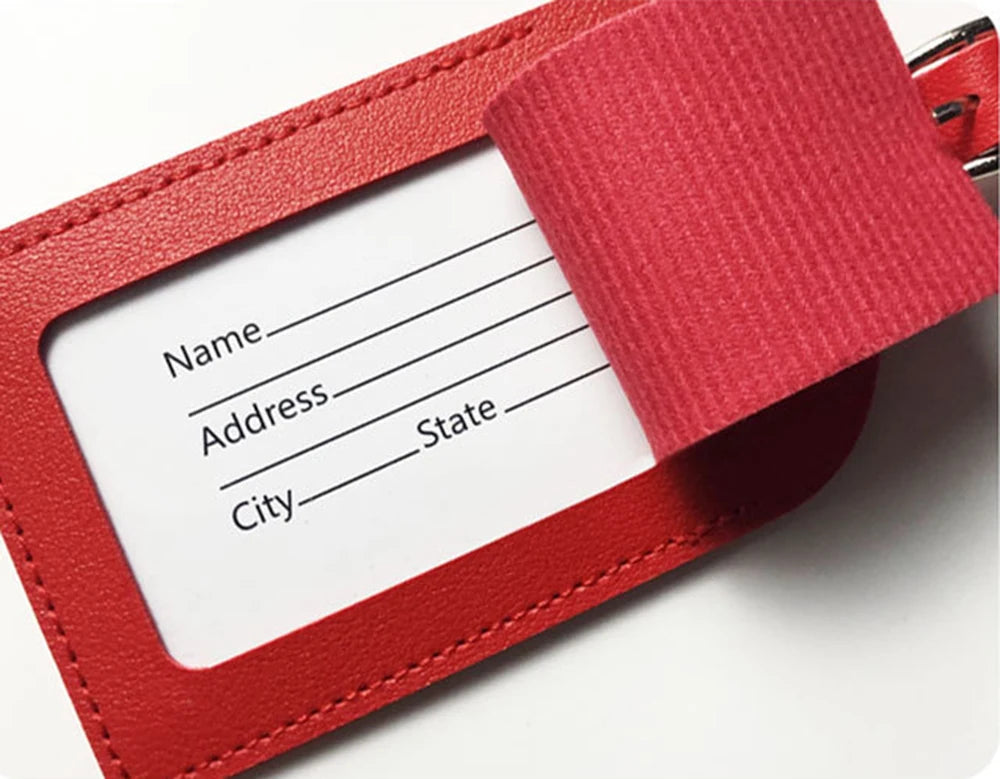 Étiquette de Bagage Personnalisable – Initiales & Prénom | PU Cuir