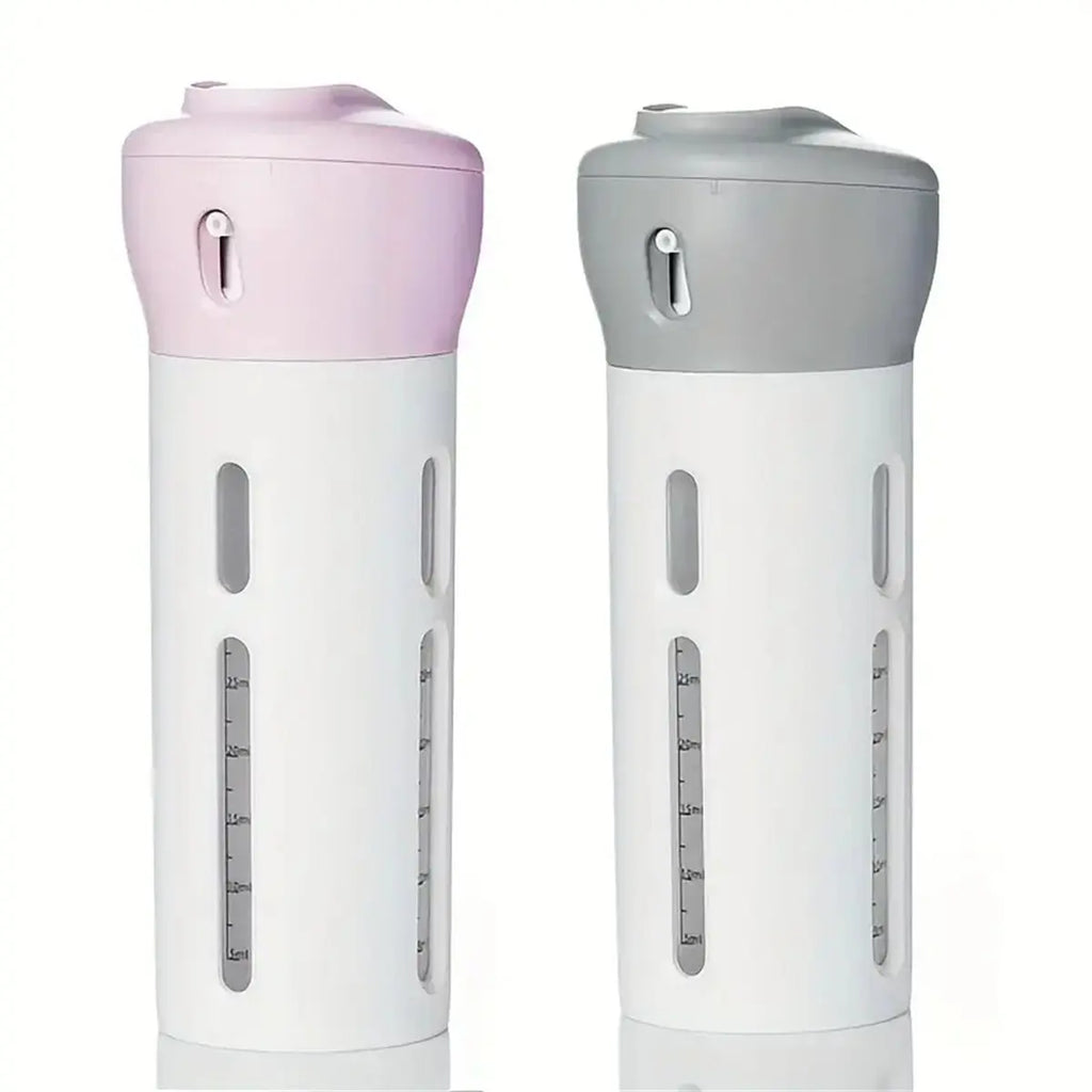 Distributeur Liquide de Voyage 4-en-1 – Rechargeable & Anti-Fuite