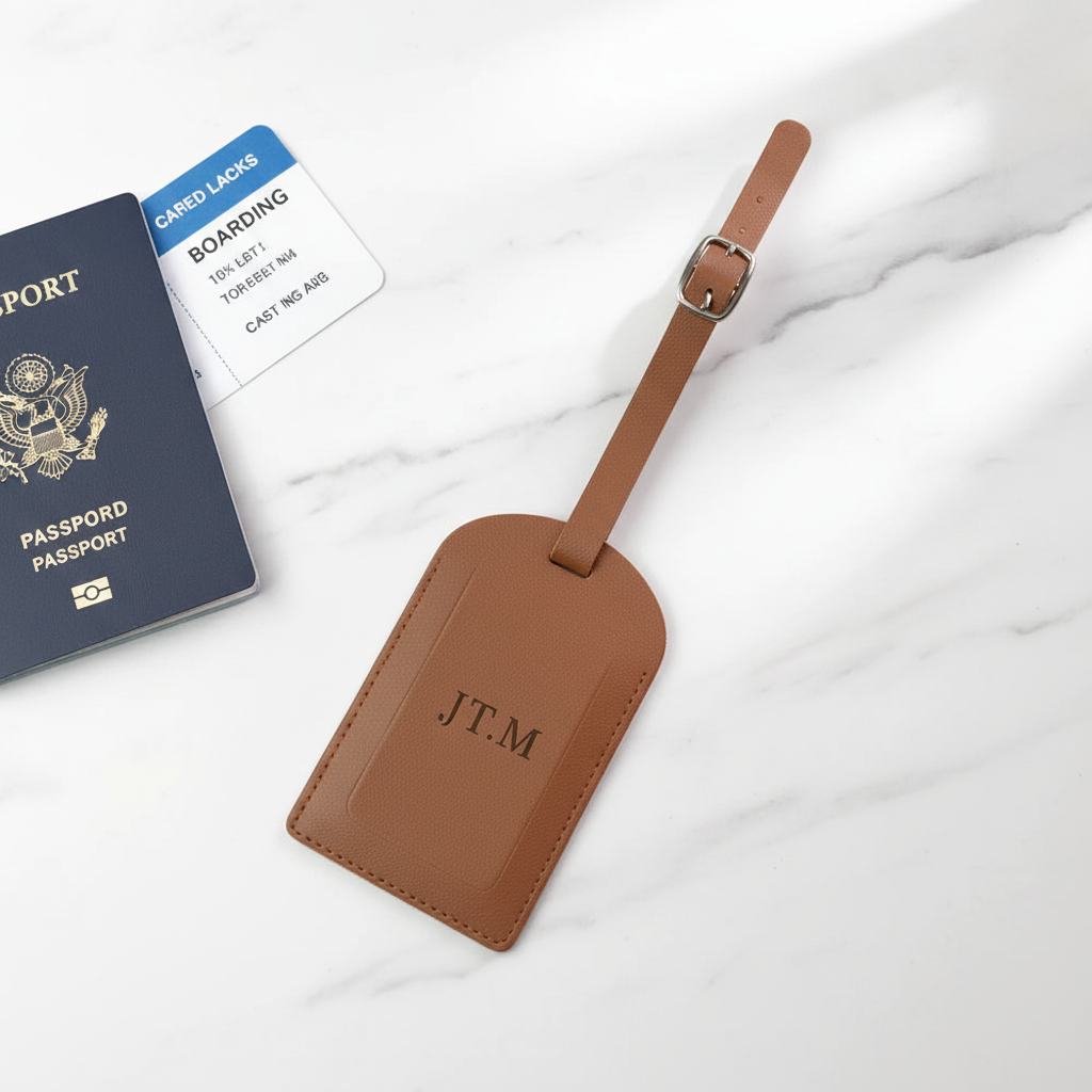 Flatlay étiquette passeport